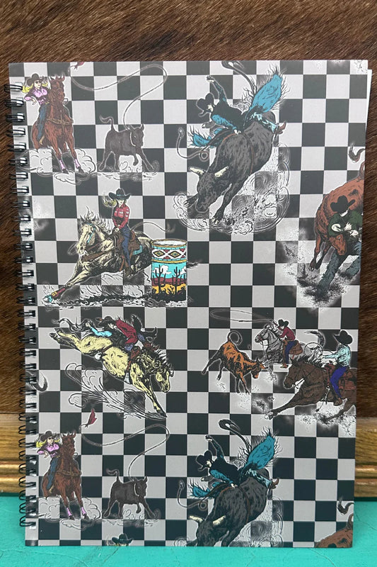 CHECKERED RODEO LARGE NOTEBOOK
