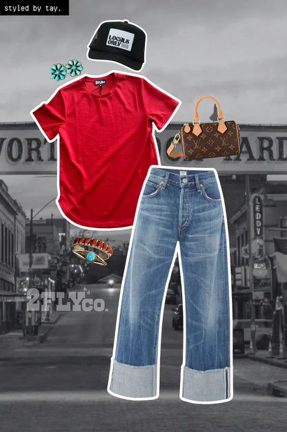 CLOUD BASIC FREE TEE *ROJO