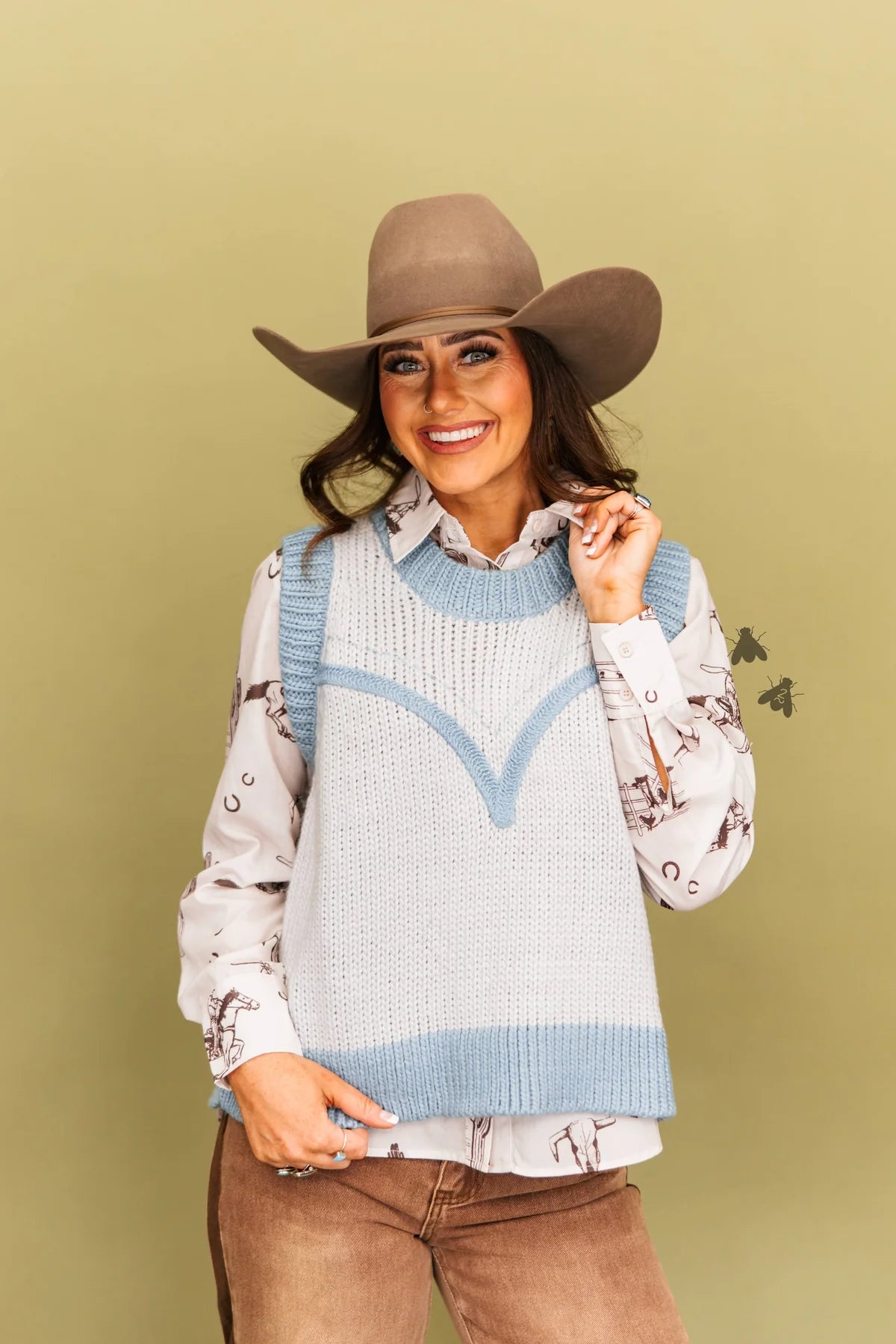 DAKOTA KNIT *DENIM VEST