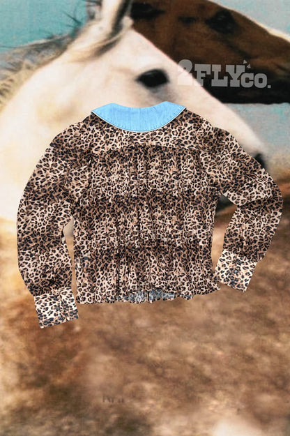 DESERT BLOOM TOP  *LEOPARD
