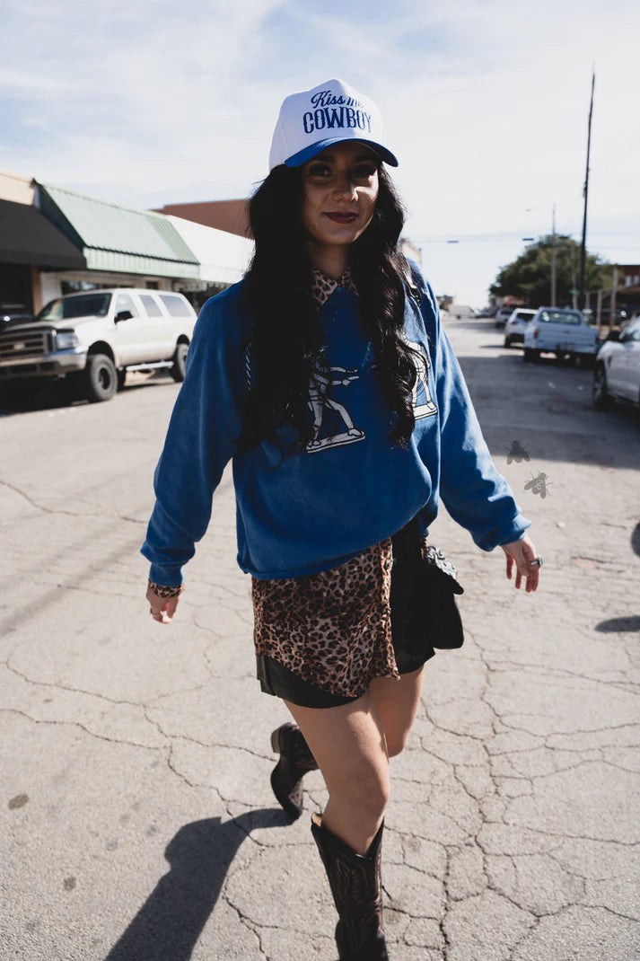 COBALT COWBOY *BLUE PULLOVER