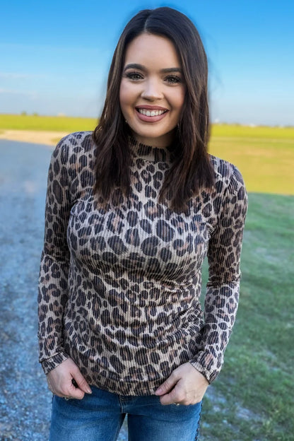 SPOTTED WILD LONG SLEEVE TOP