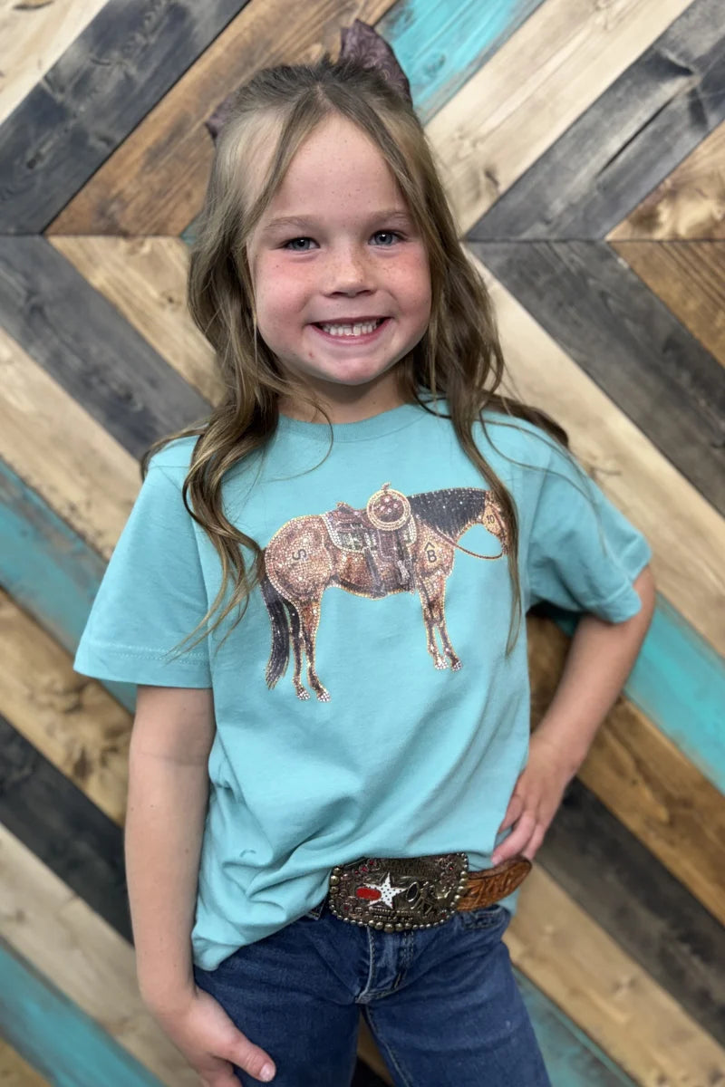 MINI RHINESTONE COWHORSE