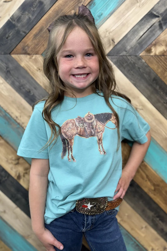 MINI RHINESTONE COWHORSE