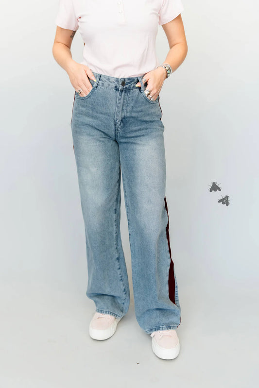 OUT OF LINE JEANS *WINE