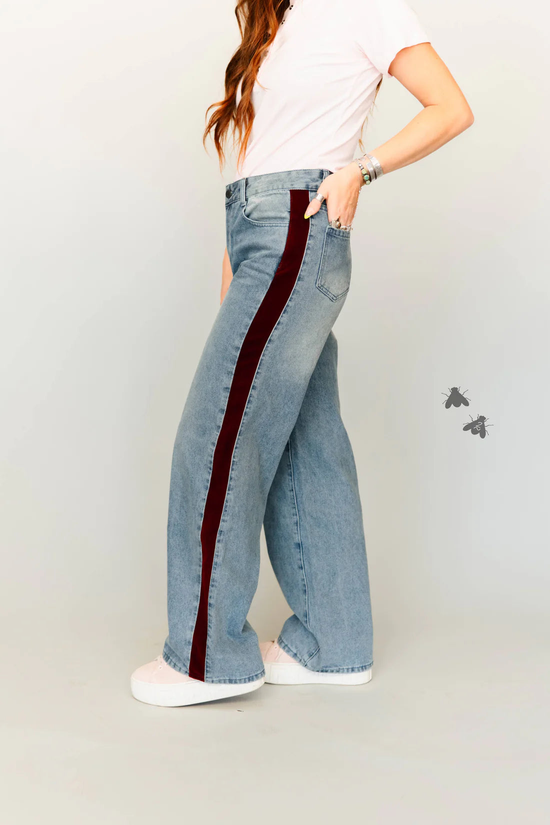 OUT OF LINE JEANS *WINE