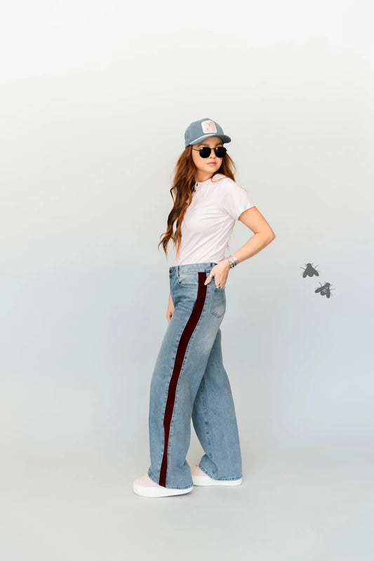 OUT OF LINE JEANS *WINE