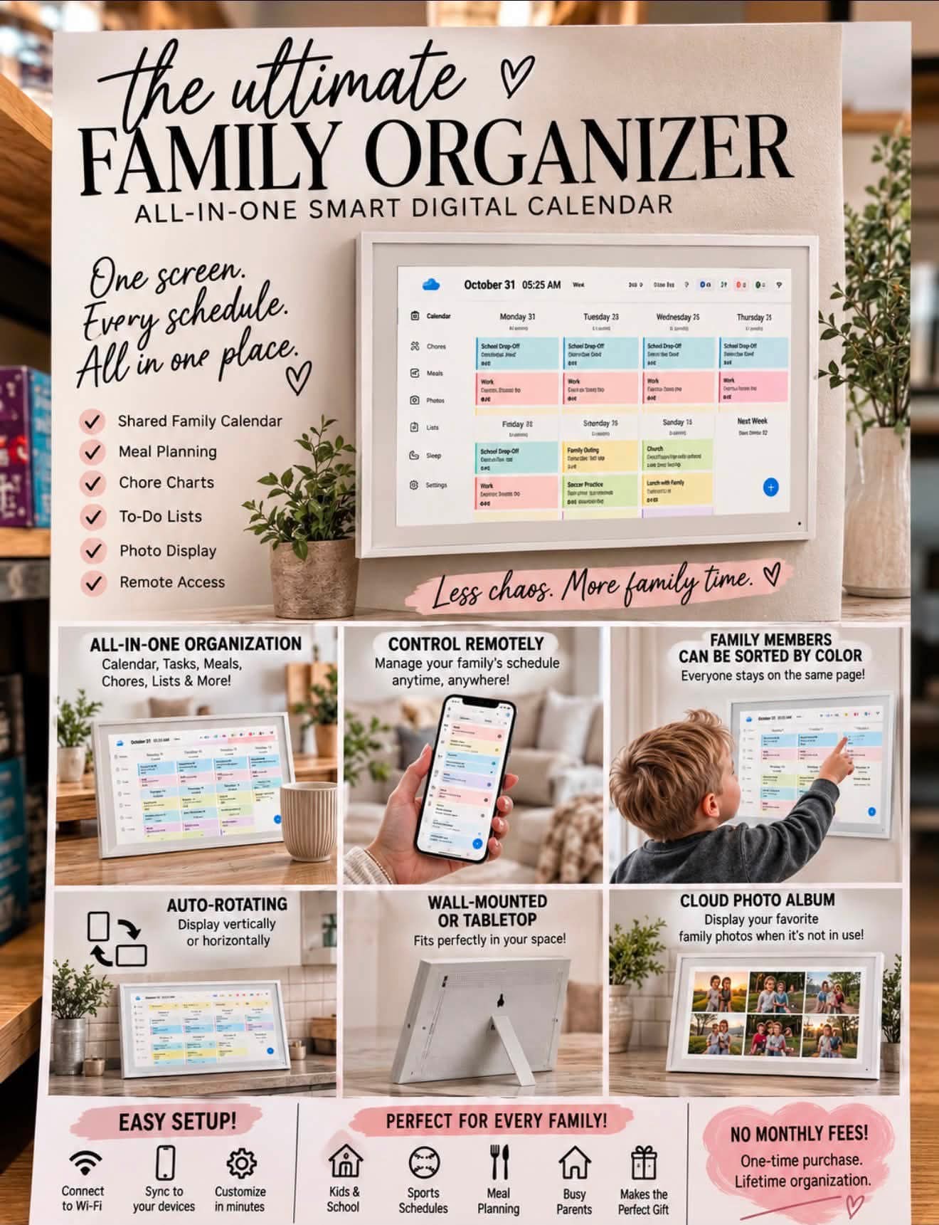 Smart Digital Calendar (PLEASE READ DESCRIPTION pre order item!)