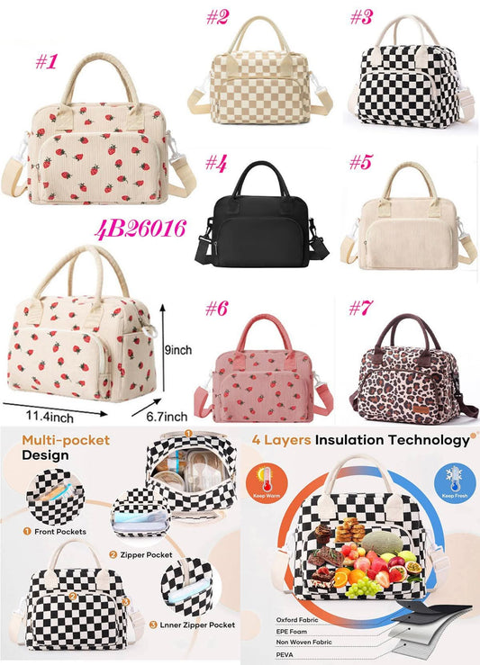 CORDUROY INSULATED LUNCH TOTE *pre order*