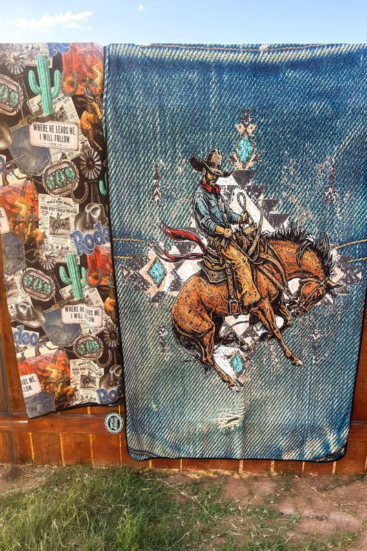 Retro Rodeo Nights Blanket