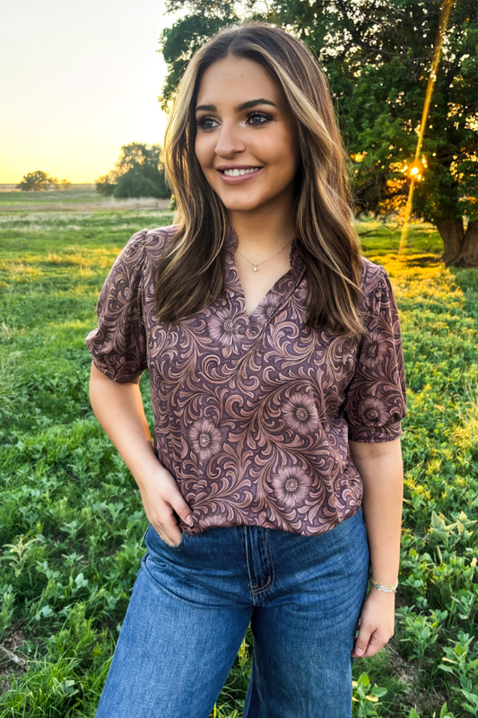 Tooled and Wild Top