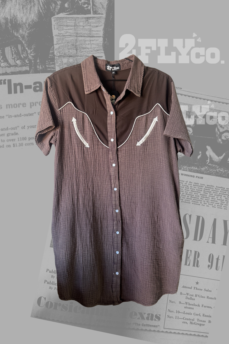 RANK RETRO *MOCHA DRESS