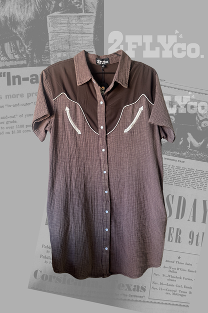 RANK RETRO *MOCHA DRESS