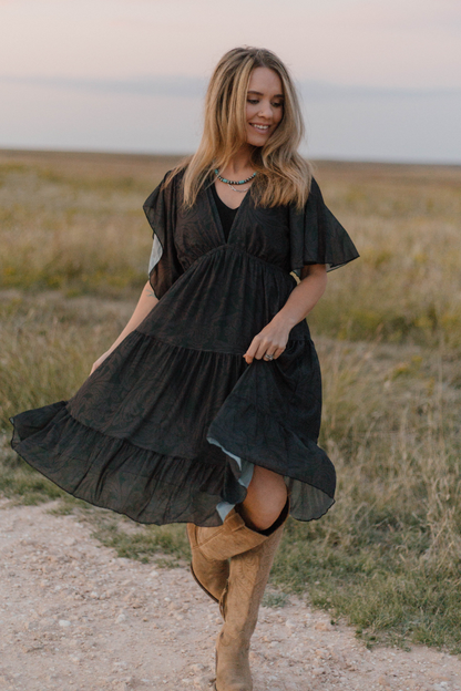 Tooled In Black Dress