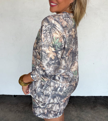 PREORDER- COZY IN CAMO LOUNGE SET