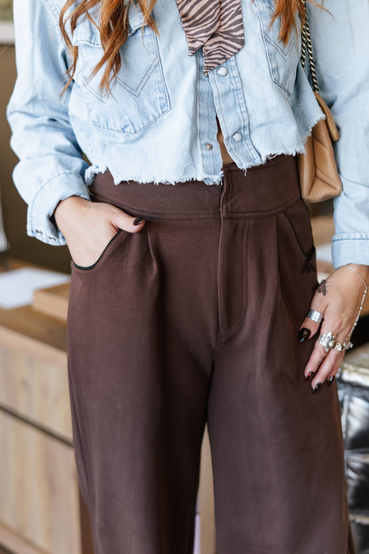 COWGIRL SOCIETY *MOCHA TROUSERS