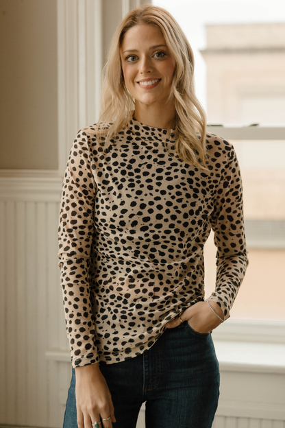 Speckled Dune Mesh Top