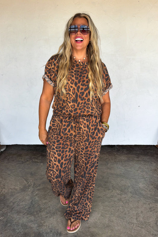PREORDER- CHEETAH KELSEY PANT SETS