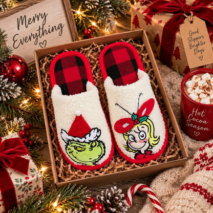 The Mean One Holiday Slippers