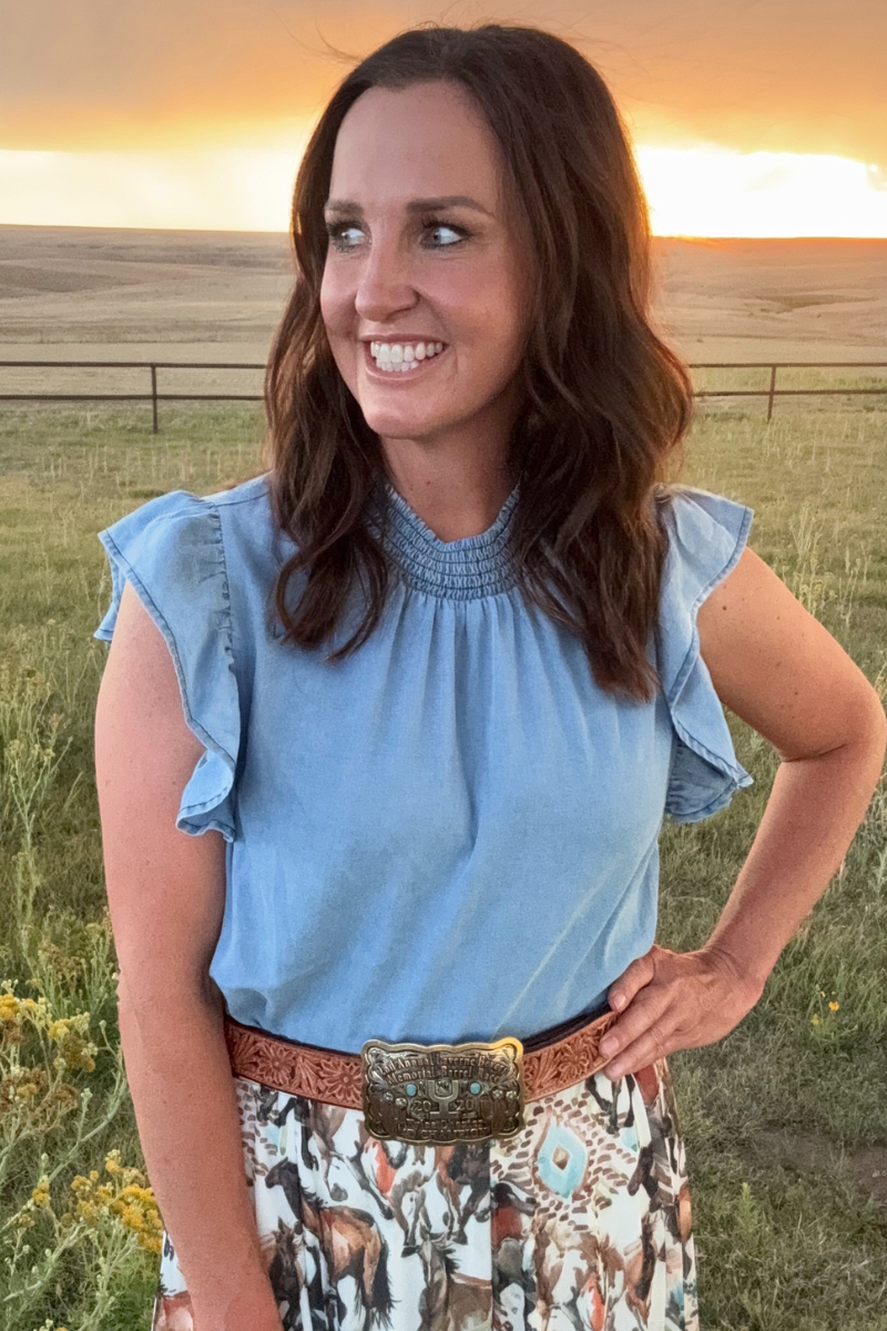 Babydoll Top Denim - Light Wash