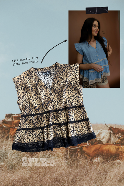 LLANO LACE *LEOPARD TOP