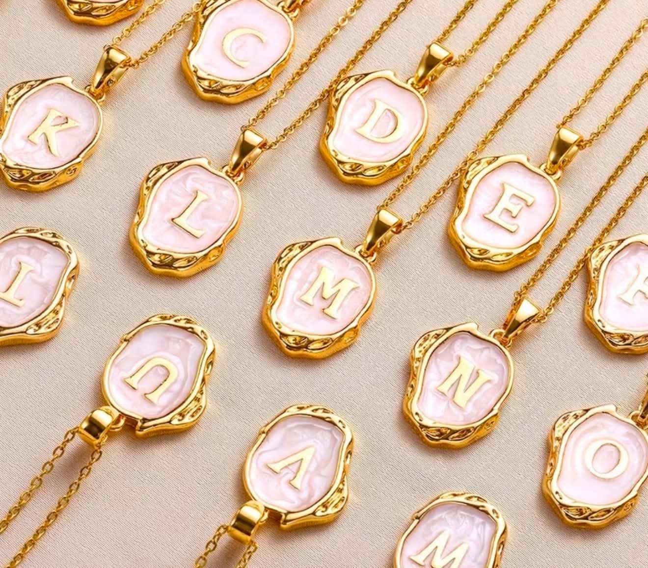 Initial European Pendant Necklace