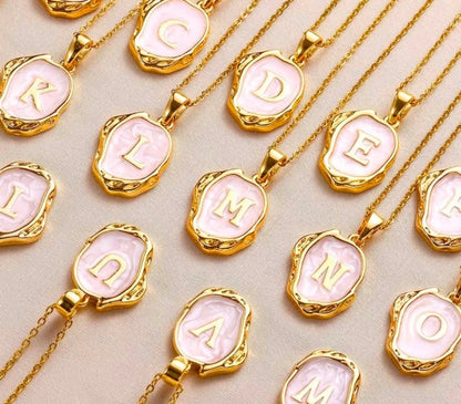 Initial European Pendant Necklace