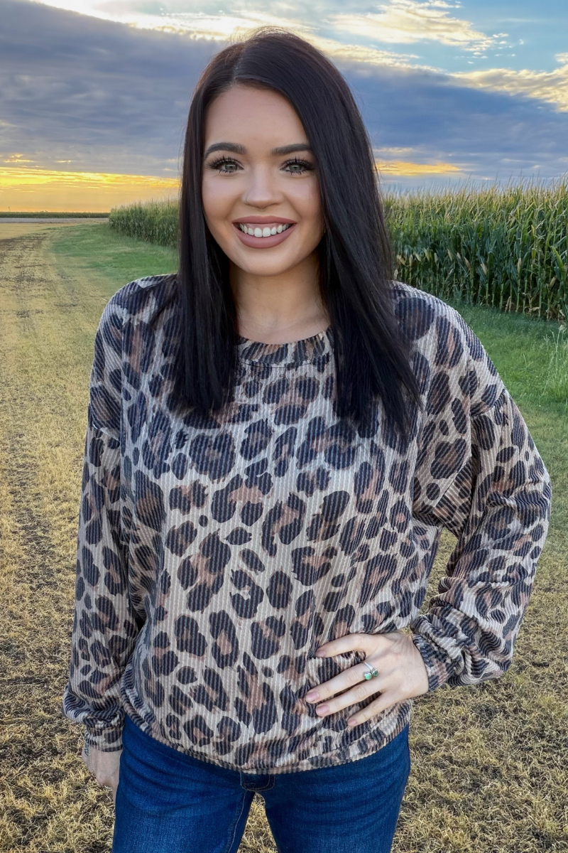 Spotted Wild Sweater Top