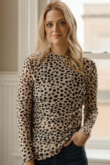 Speckled Dune Mesh Top