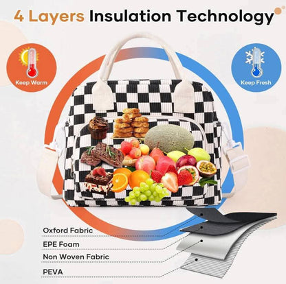 CORDUROY INSULATED LUNCH TOTE *pre order*