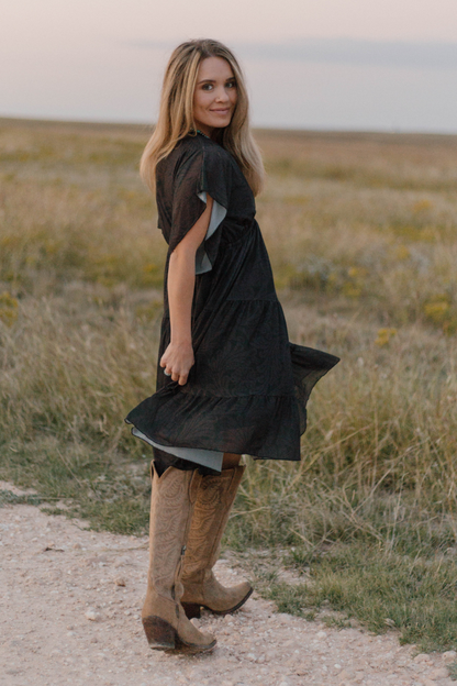 Tooled In Black Dress