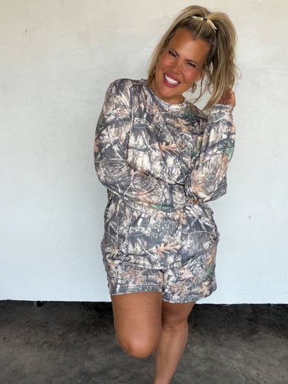 PREORDER- COZY IN CAMO LOUNGE SET