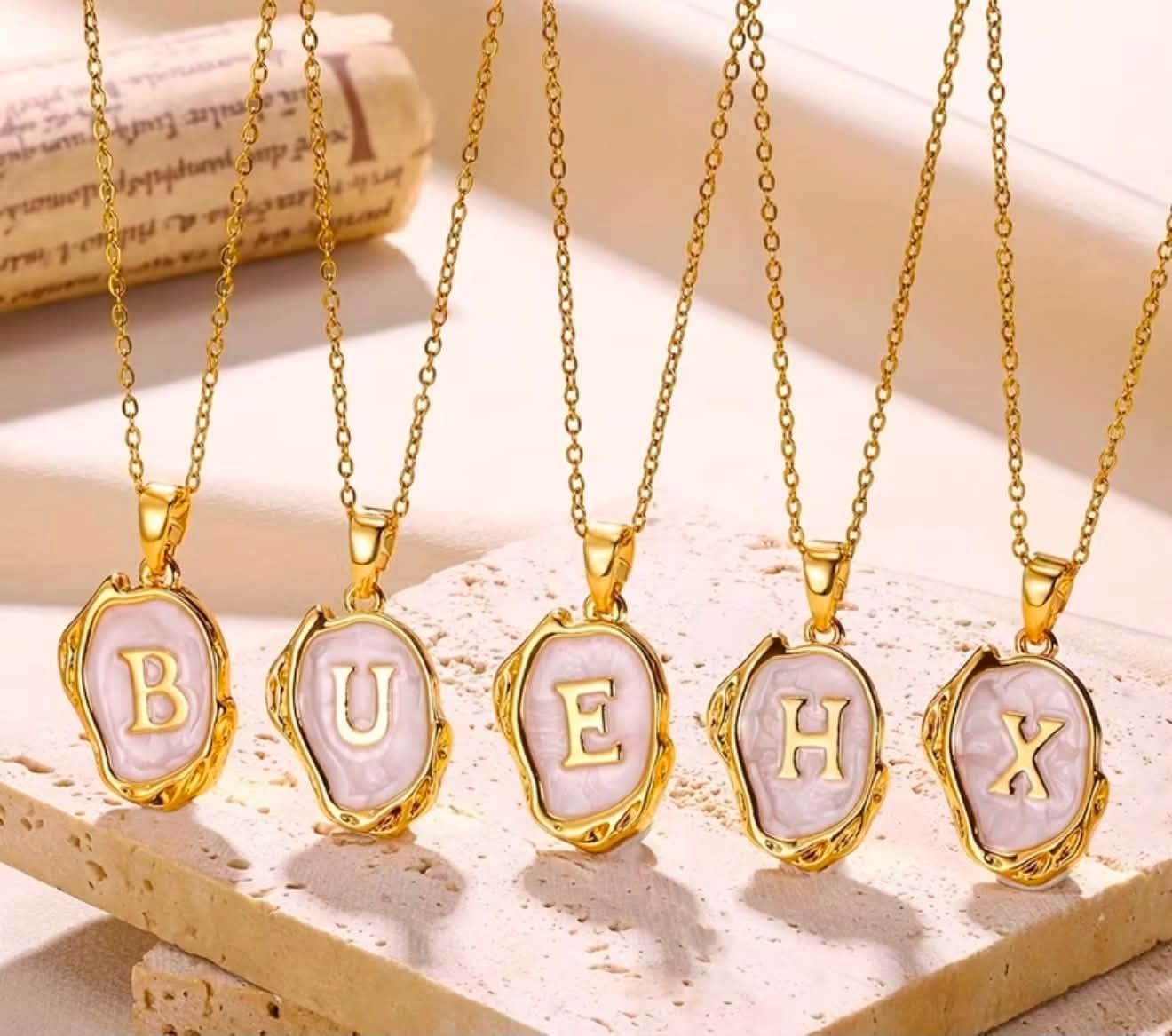 Initial European Pendant Necklace