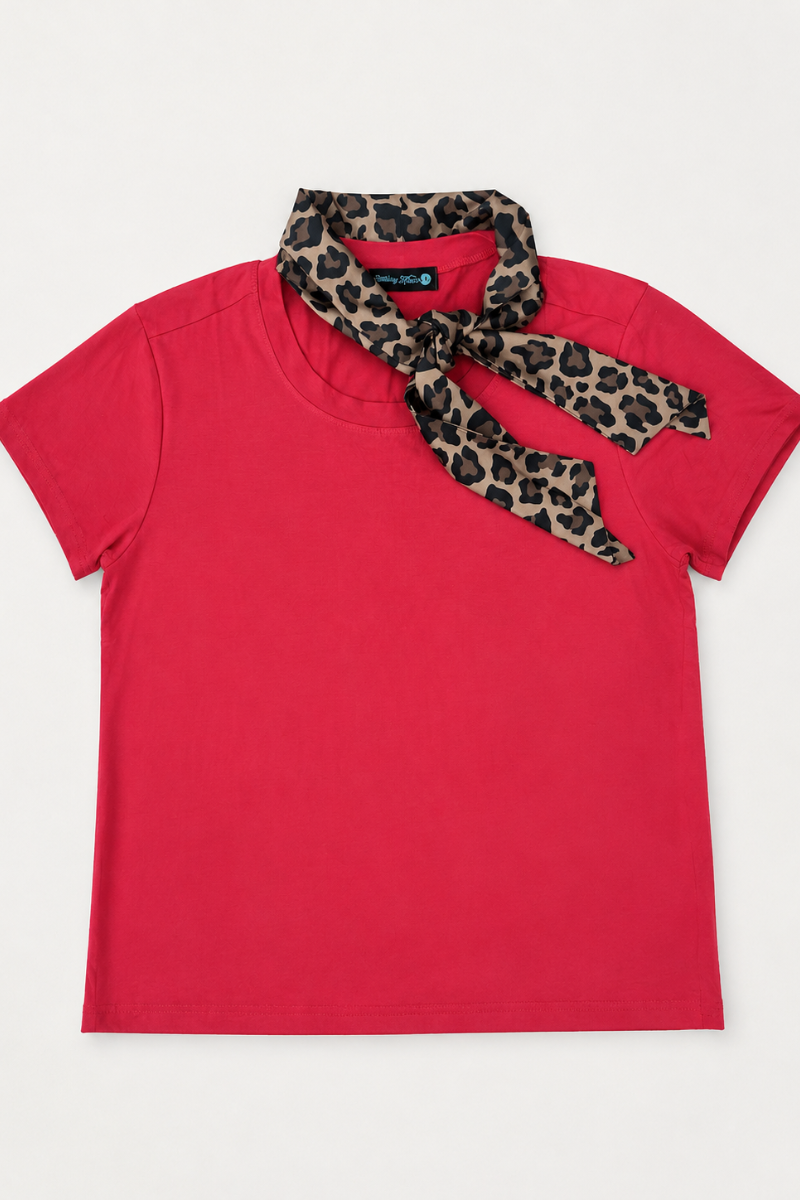 Spotted Wild Latigo Tie Top