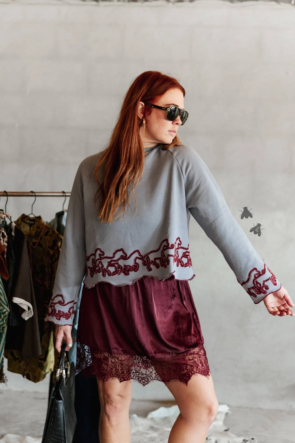 STAMPEDE STITCH *WINE TOP