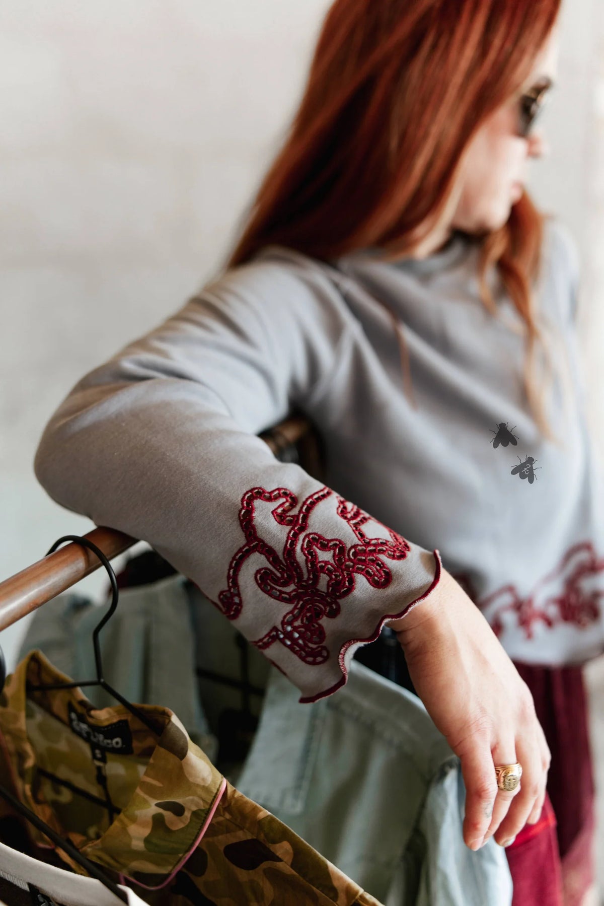 STAMPEDE STITCH *WINE TOP