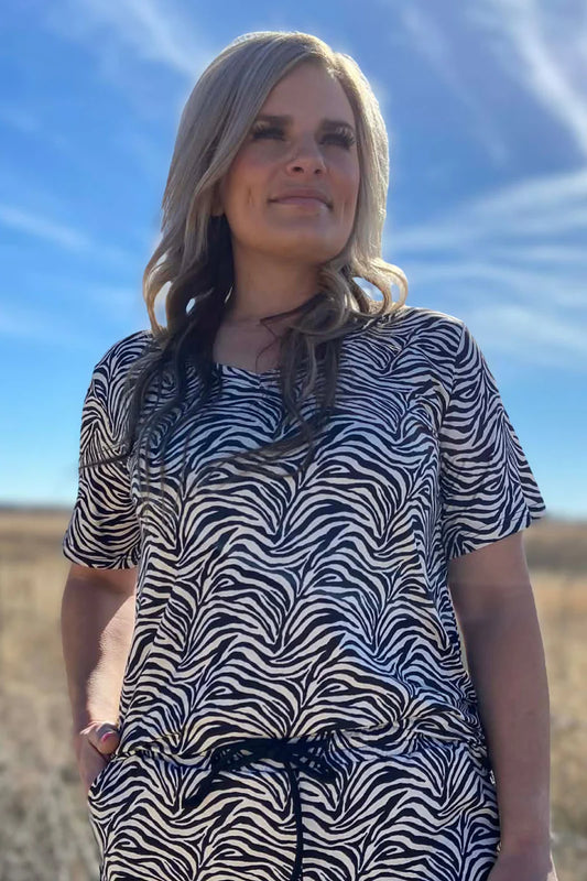 COWGIRL SAFARI V-NECK TOP